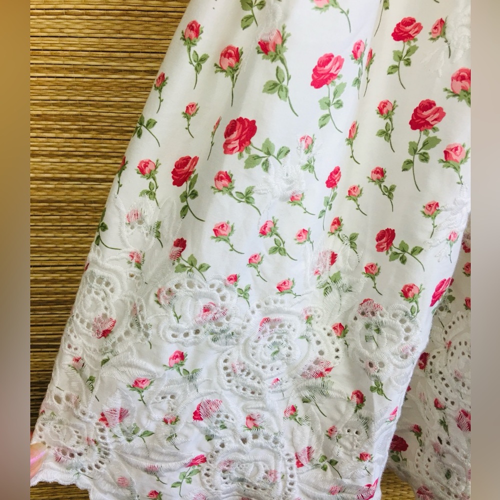 FOR LOVE & LEMONS NWT JACKSON COTTON EMBROIDERED MINI DRESS IN FLORAL PRINT S - Picture 15 of 16